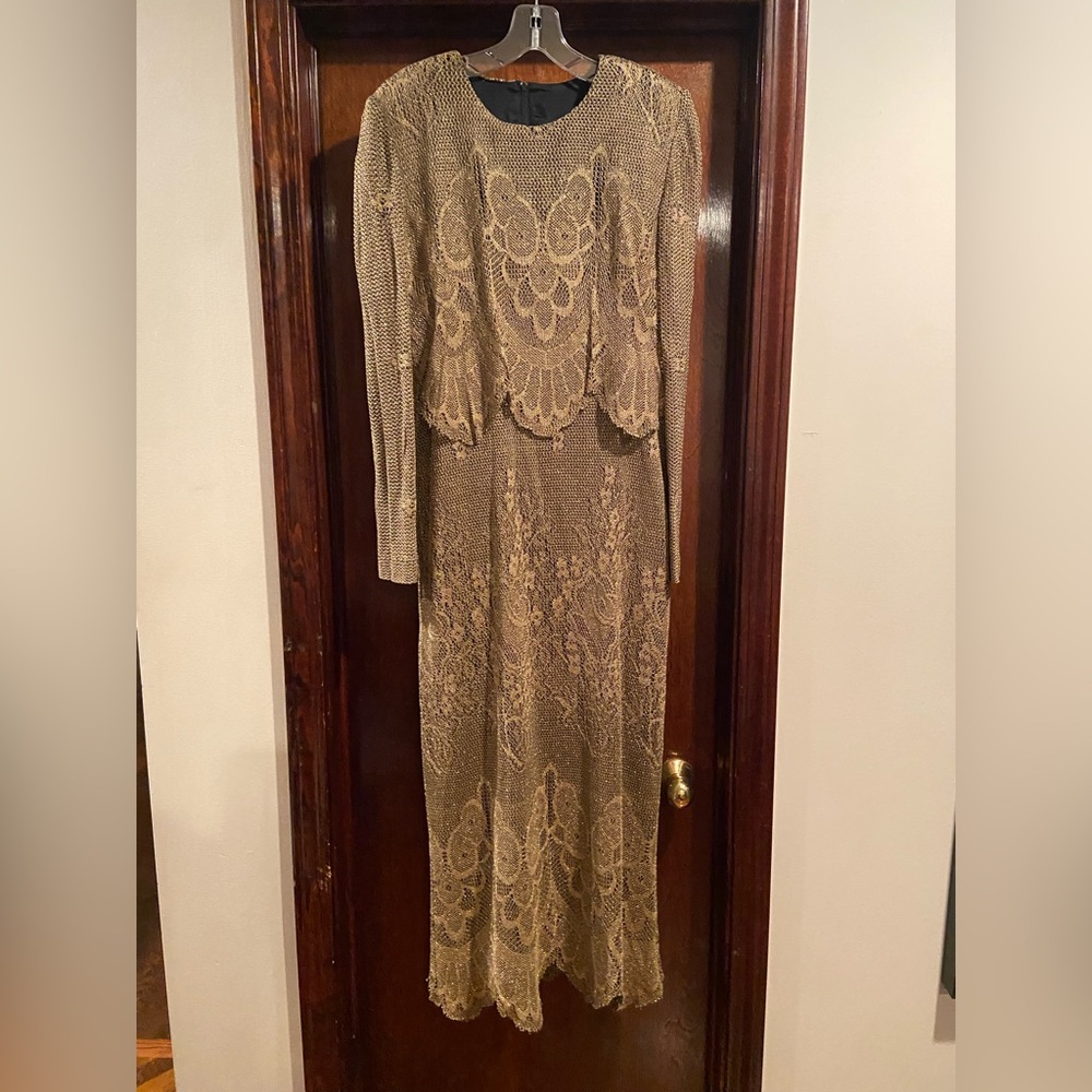 Long gold dress